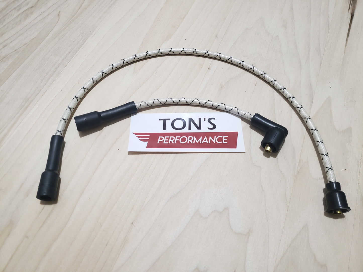 Cloth Braided Plug Wires Harley Sportster 1986 - 2003 / PAIR OF REPLACEMENT OEM LENGTH WIRES