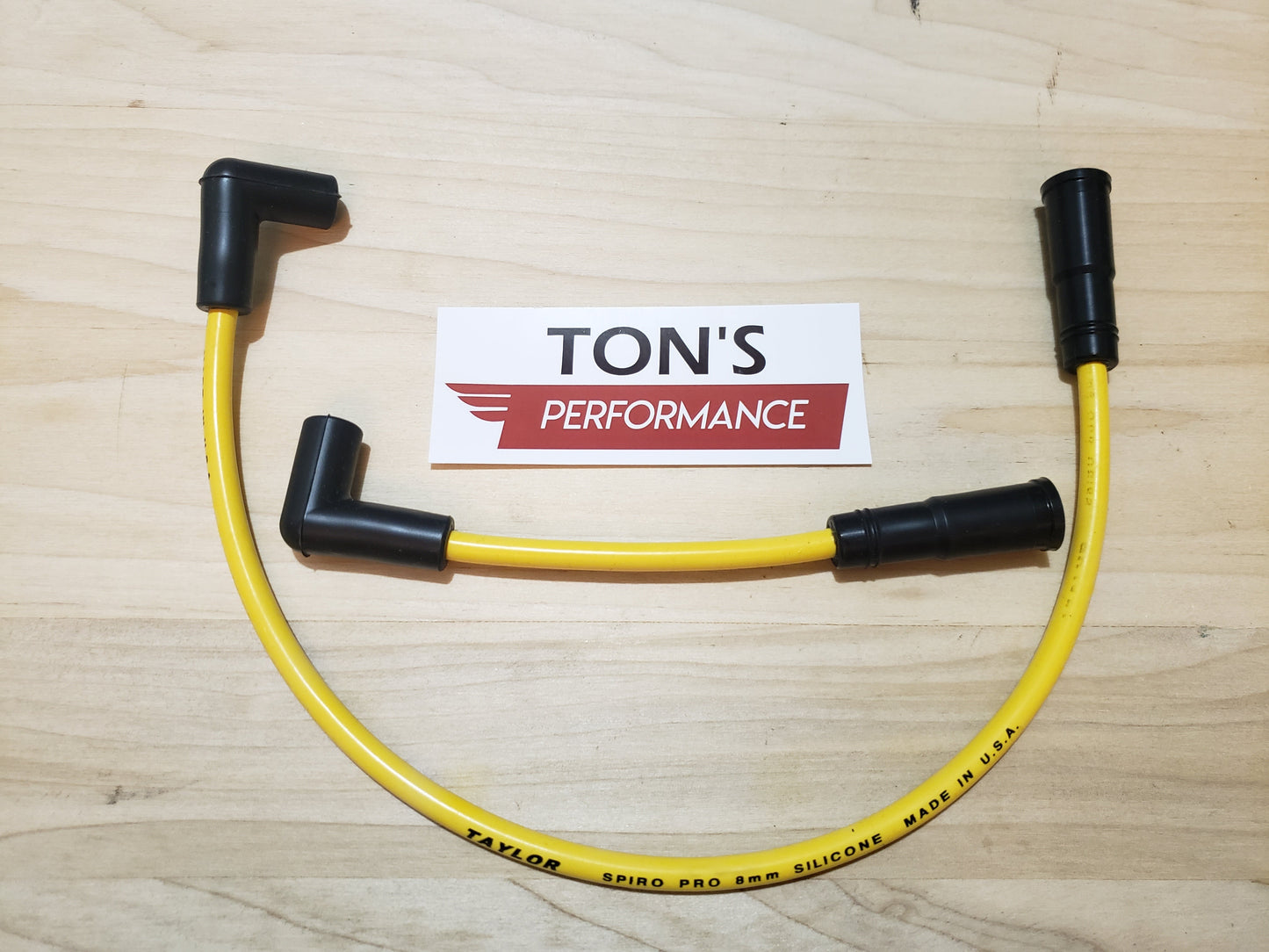 Ton's 8mm Spark Plug Wires - Harley Dyna Softail 1999 - 2017 / PAIR OF REPLACEMENT OEM LENGTH WIRES