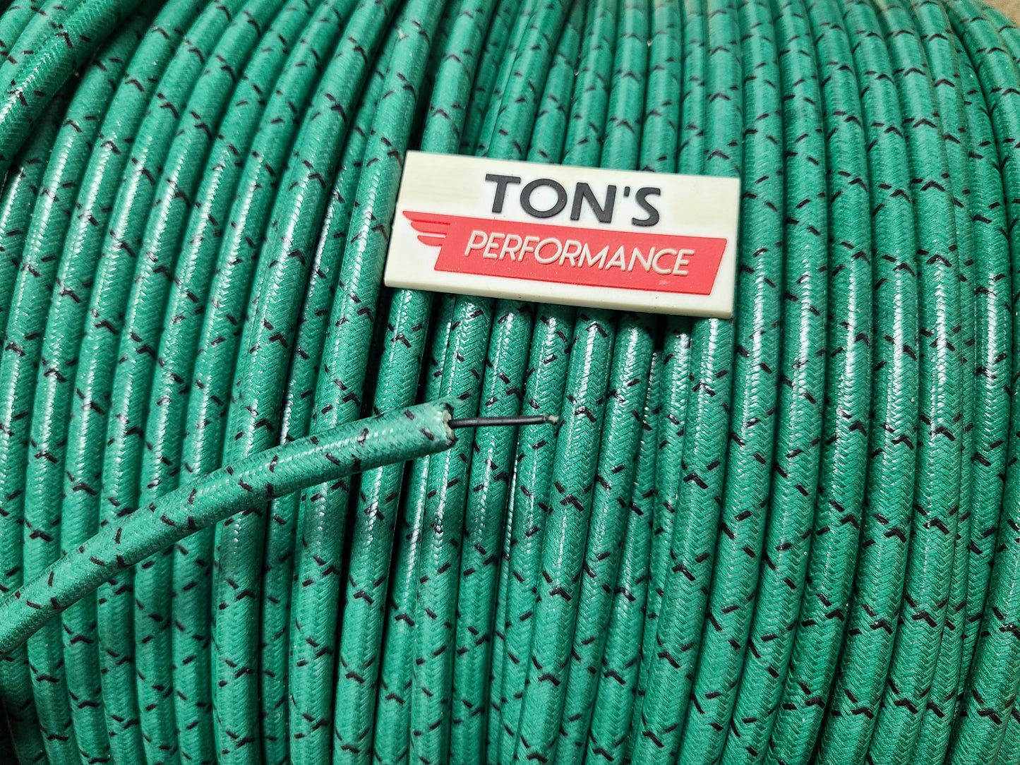 Cloth Braided Plug Wires Harley Sportster 2004 - 2006 / PAIR OF REPLACEMENT OEM LENGTH WIRES