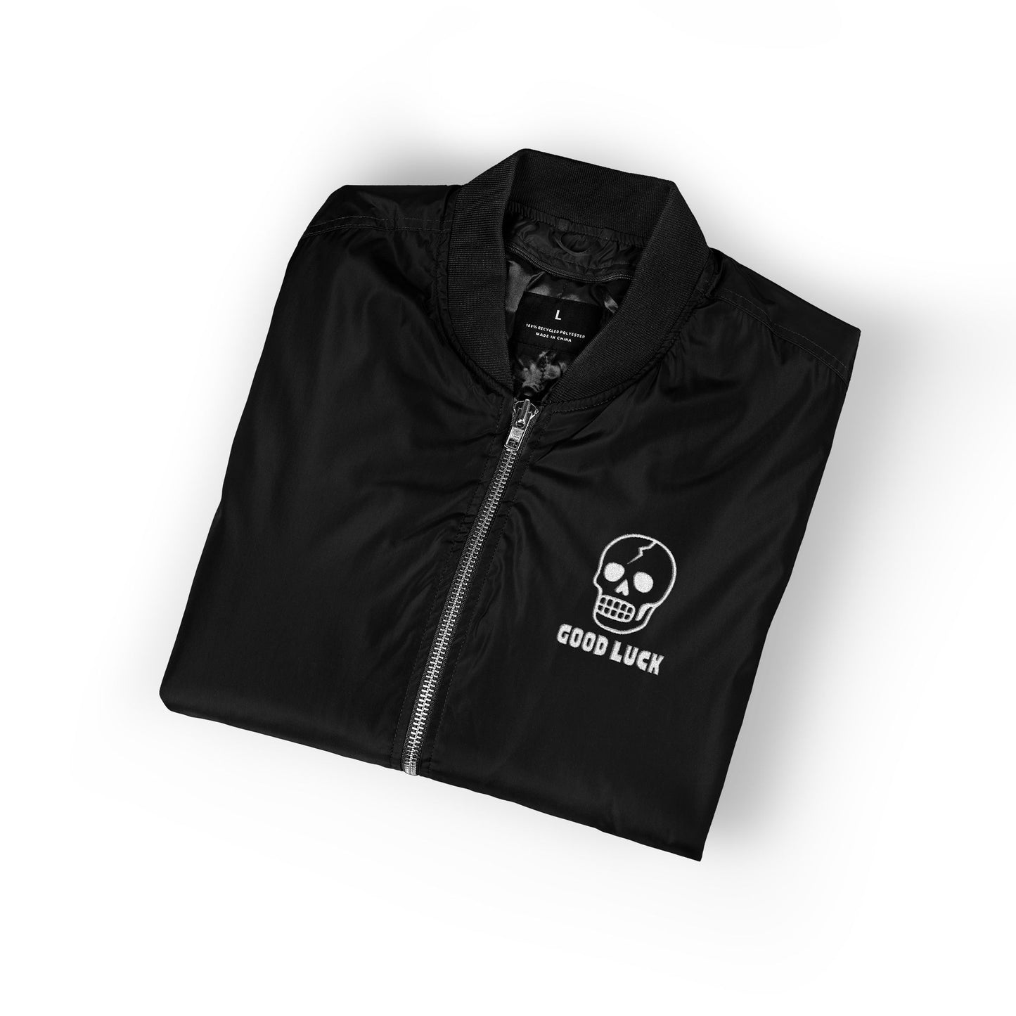 Good Luck Embroidered Bomber Jacket