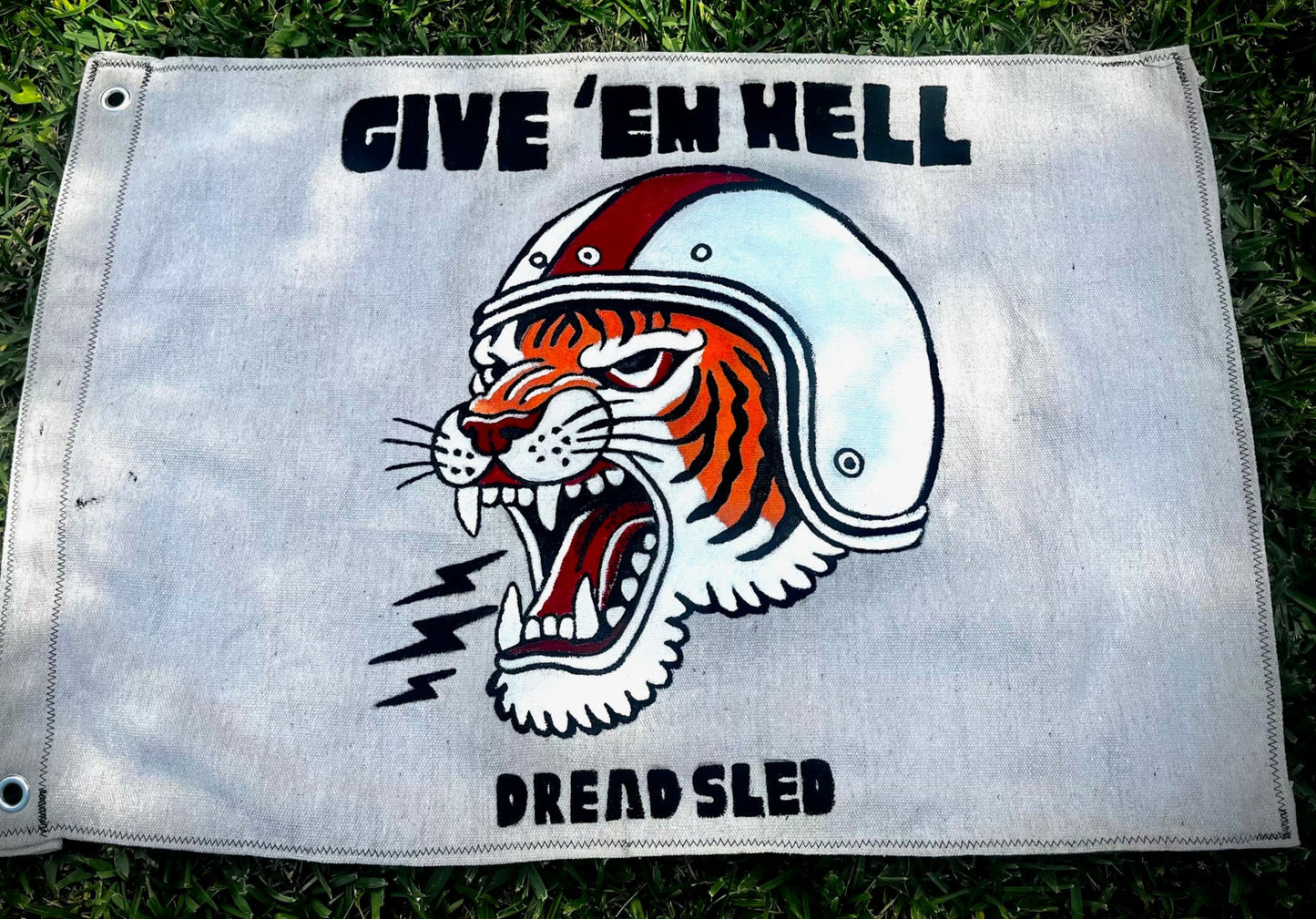 Hand Painted Garage Flag