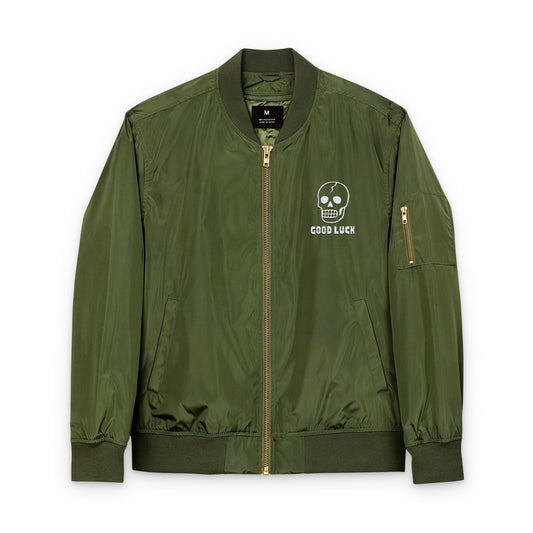 Good Luck Embroidered Bomber Jacket