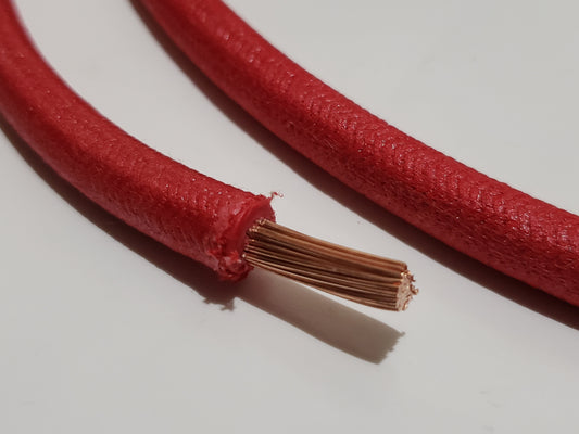 4 Gauge Cloth Braided Battery Cable Wire [Sold By The Foot]