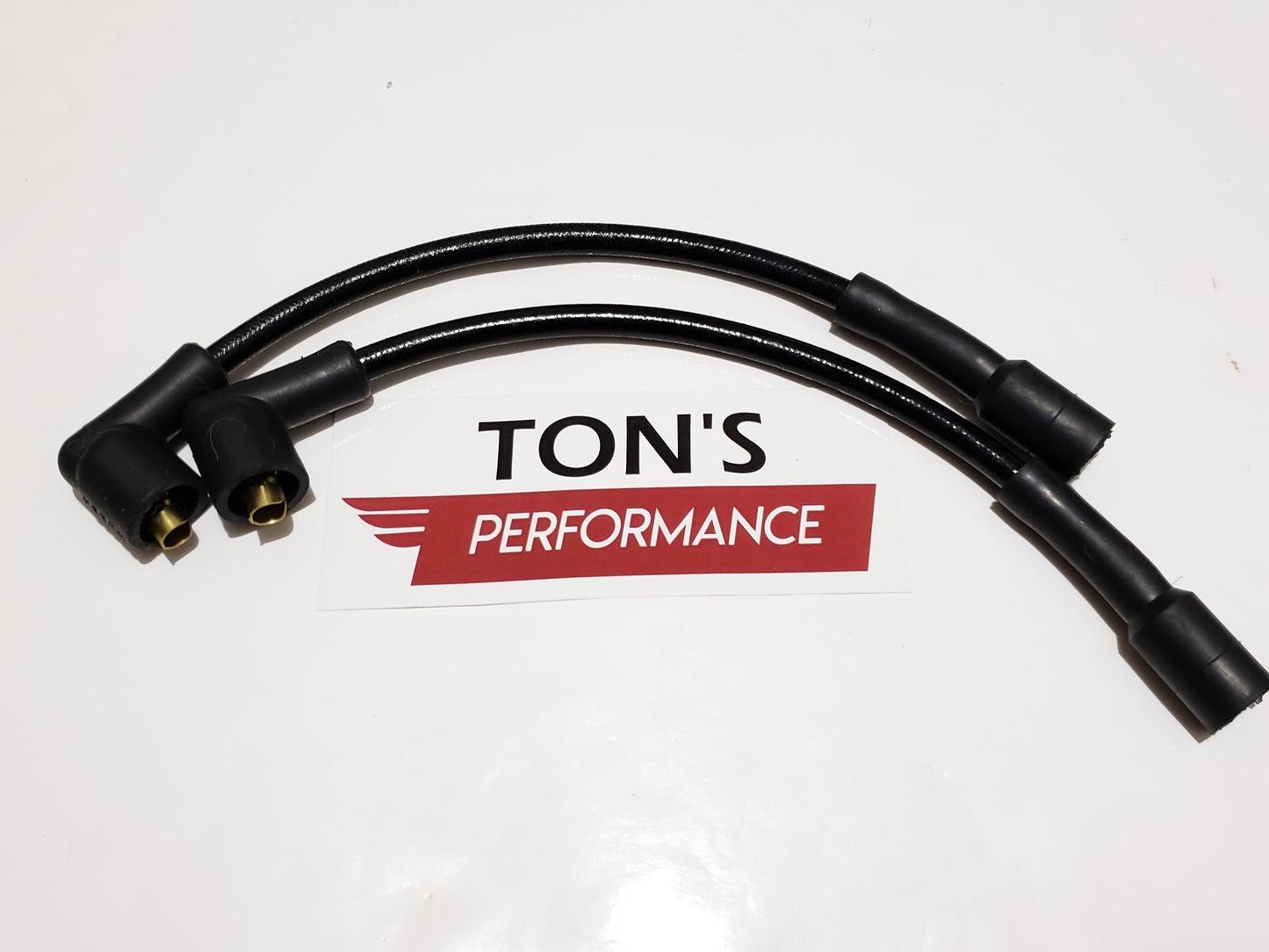 Cloth Braided Plug Wires Harley Sportster 1988 - 2003 / PAIR OF SHORT WIRES FOR RELOCATED COIL