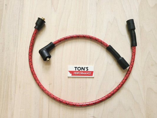 Cloth Braided Plug Wires Harley Sportster 1986 - 2003 / PAIR OF REPLACEMENT OEM LENGTH WIRES
