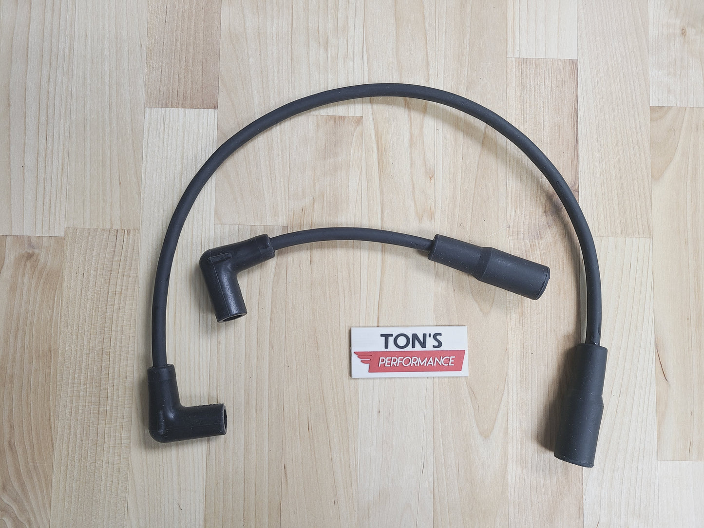 Ton's 8mm Spark Plug Wires - Harley Dyna Softail 1999 - 2017 / PAIR OF REPLACEMENT OEM LENGTH WIRES