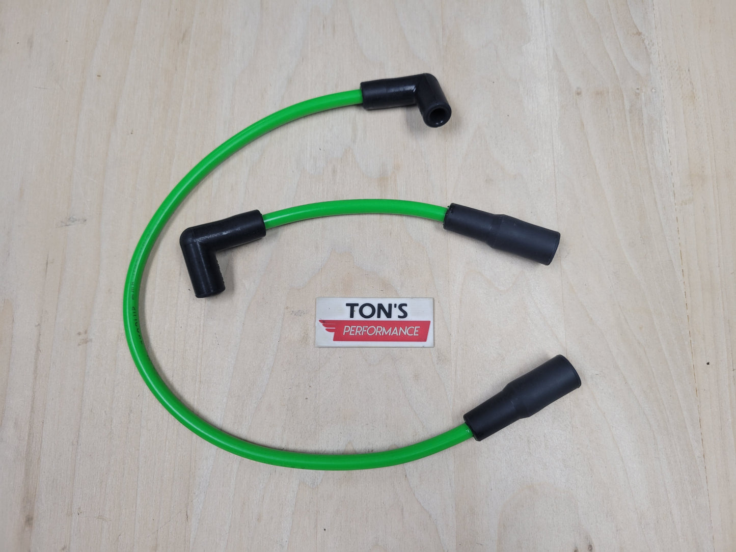 Ton's 8mm Spark Plug Wires - Harley Dyna Softail 1999 - 2017 / PAIR OF REPLACEMENT OEM LENGTH WIRES