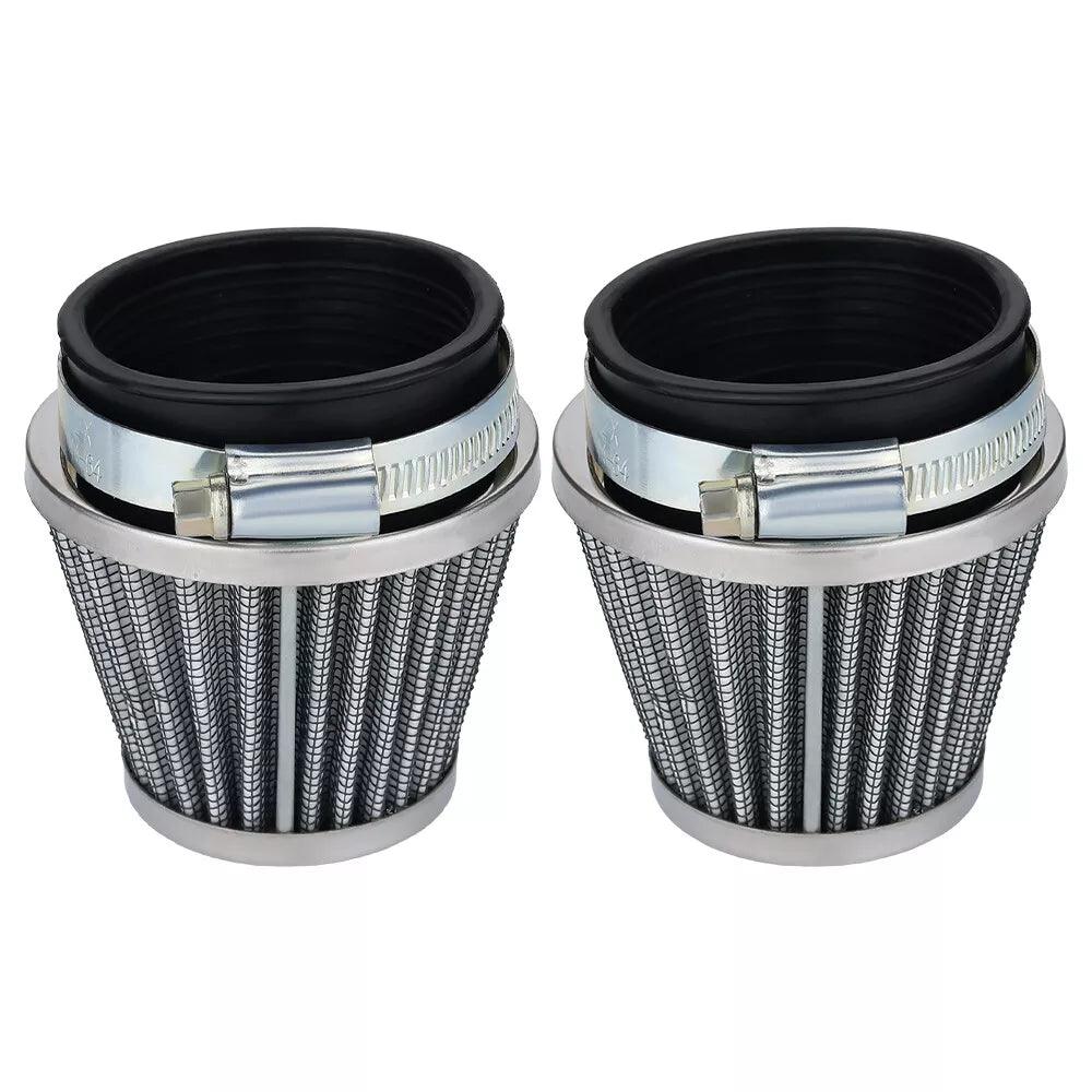 2pcs Hipa 54mm Air Filters Chrome Cone for Suzuki GS1000 GS750 GT550 GS700 GS850 Kawasaki Yamaha Honda