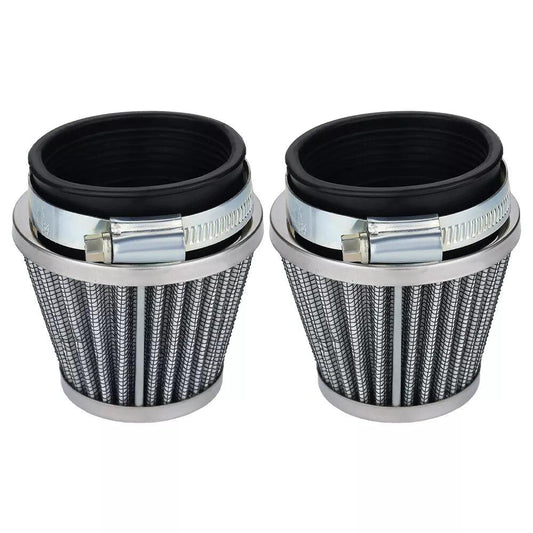2pcs Hipa 54mm Air Filters Chrome Cone for Suzuki GS1000 GS750 GT550 GS700 GS850 Kawasaki Yamaha Honda