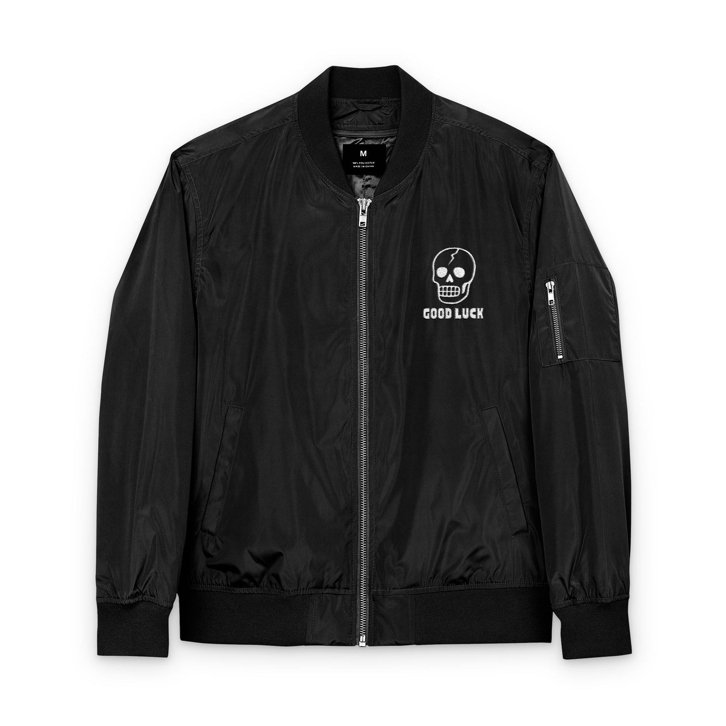 Good Luck Embroidered Bomber Jacket