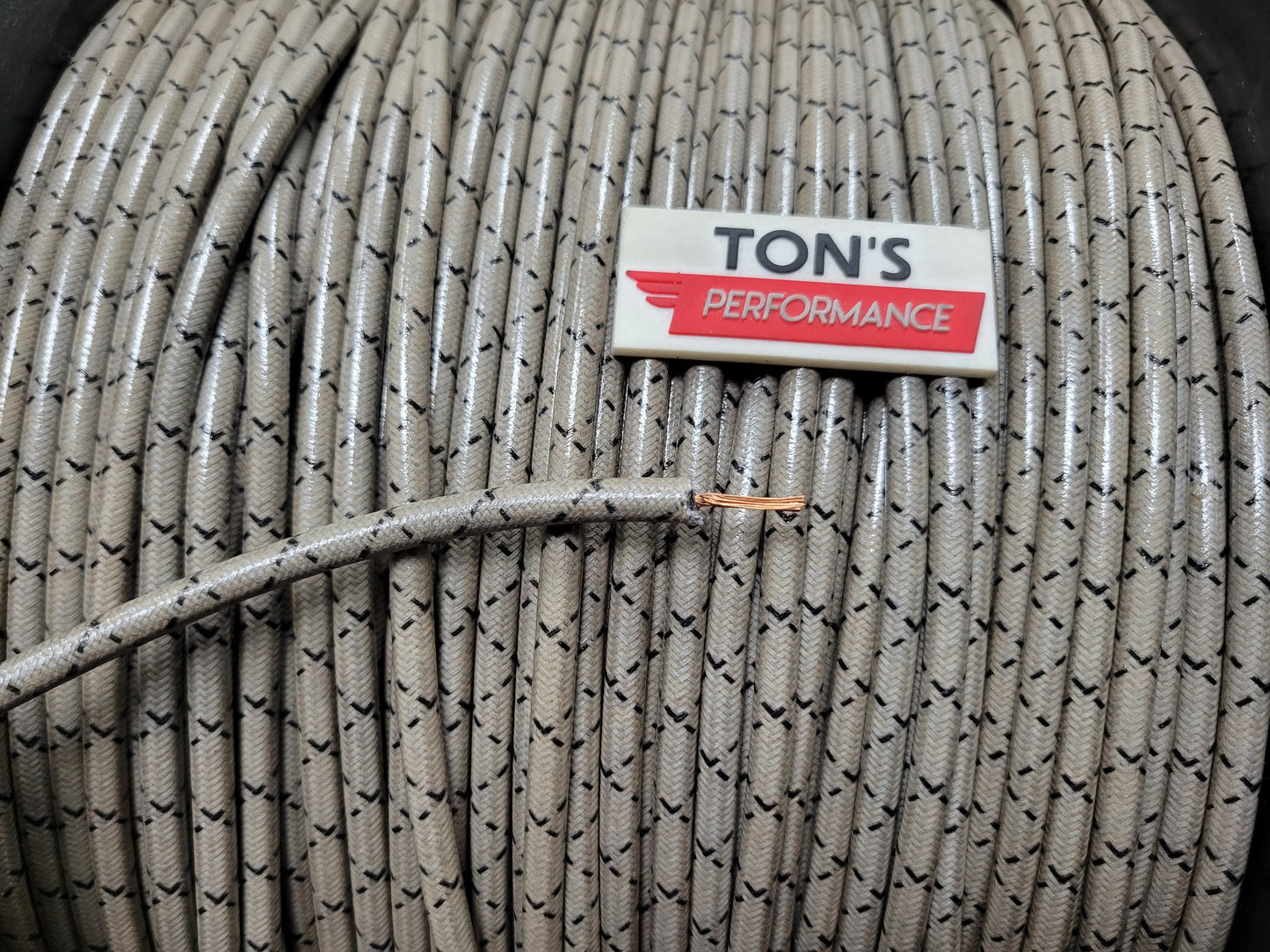 Cloth Braided Plug Wires Harley Sportster 1988 - 2003 / PAIR OF SHORT WIRES FOR RELOCATED COIL