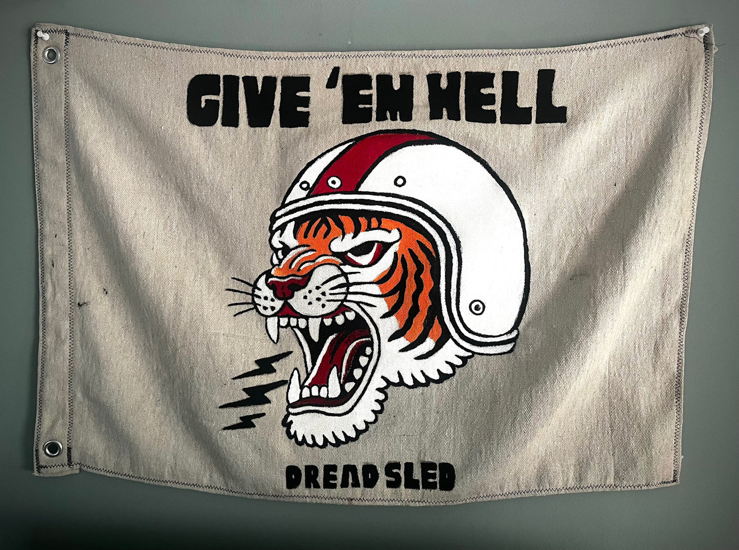 Hand Painted Garage Flag