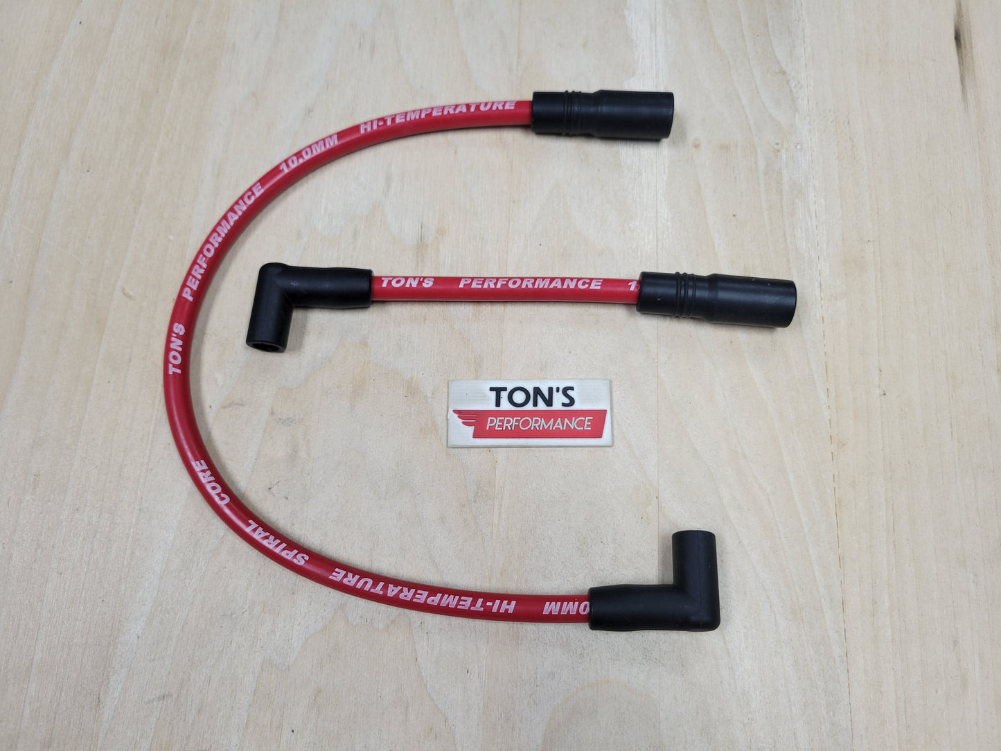 Ton's 10mm Spark Plug Wires - Harley Dyna Softail 1999 - 2017 / PAIR OF REPLACEMENT OEM LENGTH WIRES