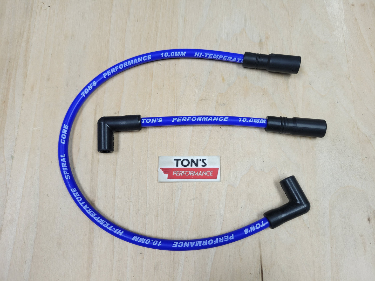 Ton's 10mm Spark Plug Wires - Harley Dyna Softail 1999 - 2017 / PAIR OF REPLACEMENT OEM LENGTH WIRES