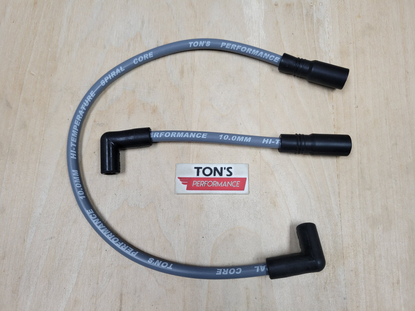 Ton's 10mm Spark Plug Wires - Harley Dyna Softail 1999 - 2017 / PAIR OF REPLACEMENT OEM LENGTH WIRES