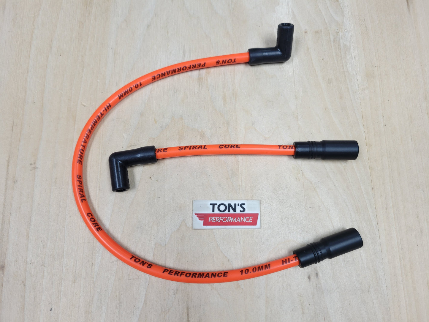 Ton's 10mm Spark Plug Wires - Harley Dyna Softail 1999 - 2017 / PAIR OF REPLACEMENT OEM LENGTH WIRES
