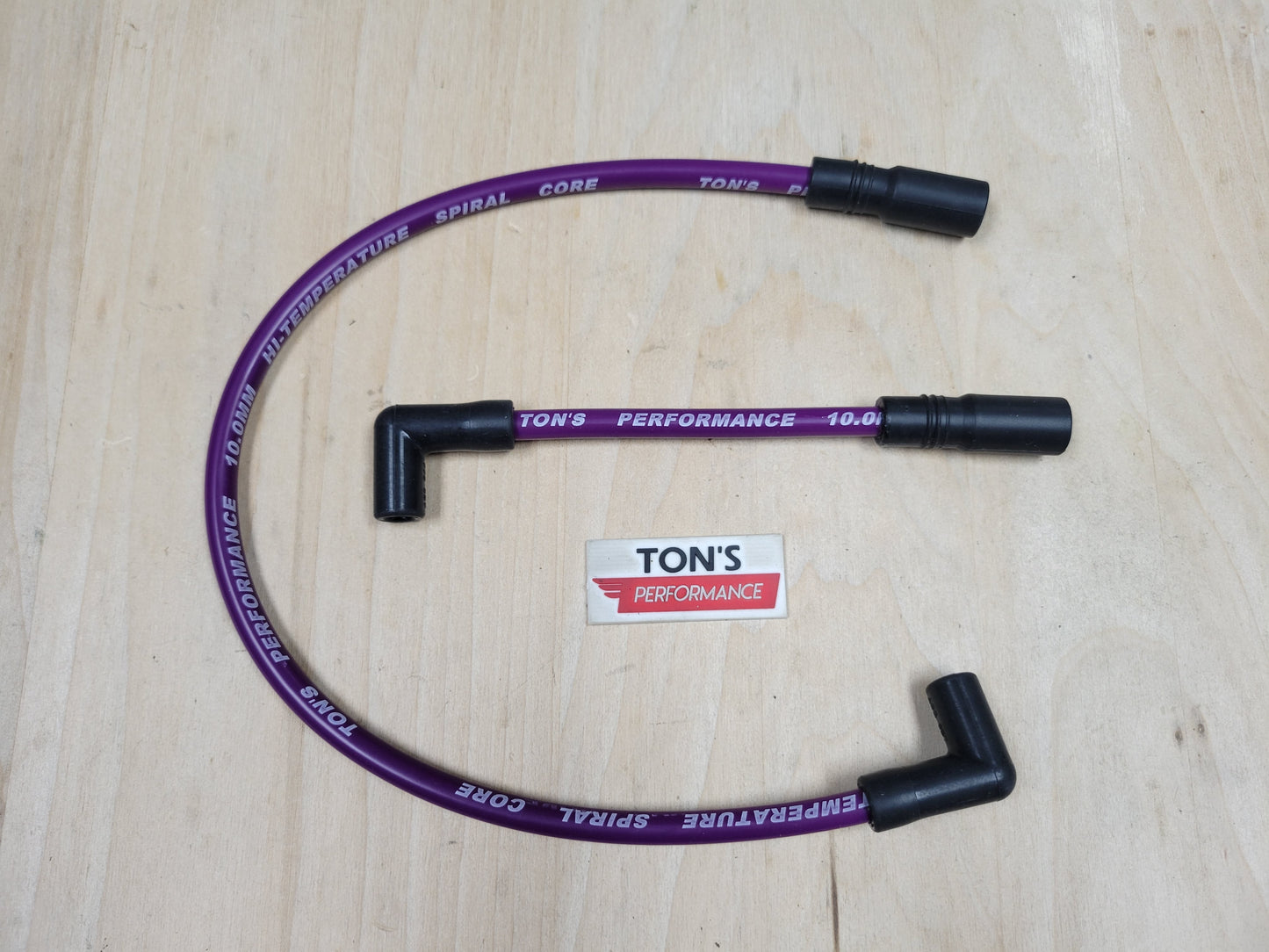 Ton's 10mm Spark Plug Wires - Harley Dyna Softail 1999 - 2017 / PAIR OF REPLACEMENT OEM LENGTH WIRES