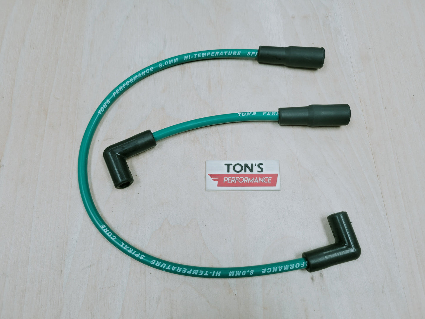 Ton's 8mm Spark Plug Wires - Harley Dyna Softail 1999 - 2017 / PAIR OF REPLACEMENT OEM LENGTH WIRES