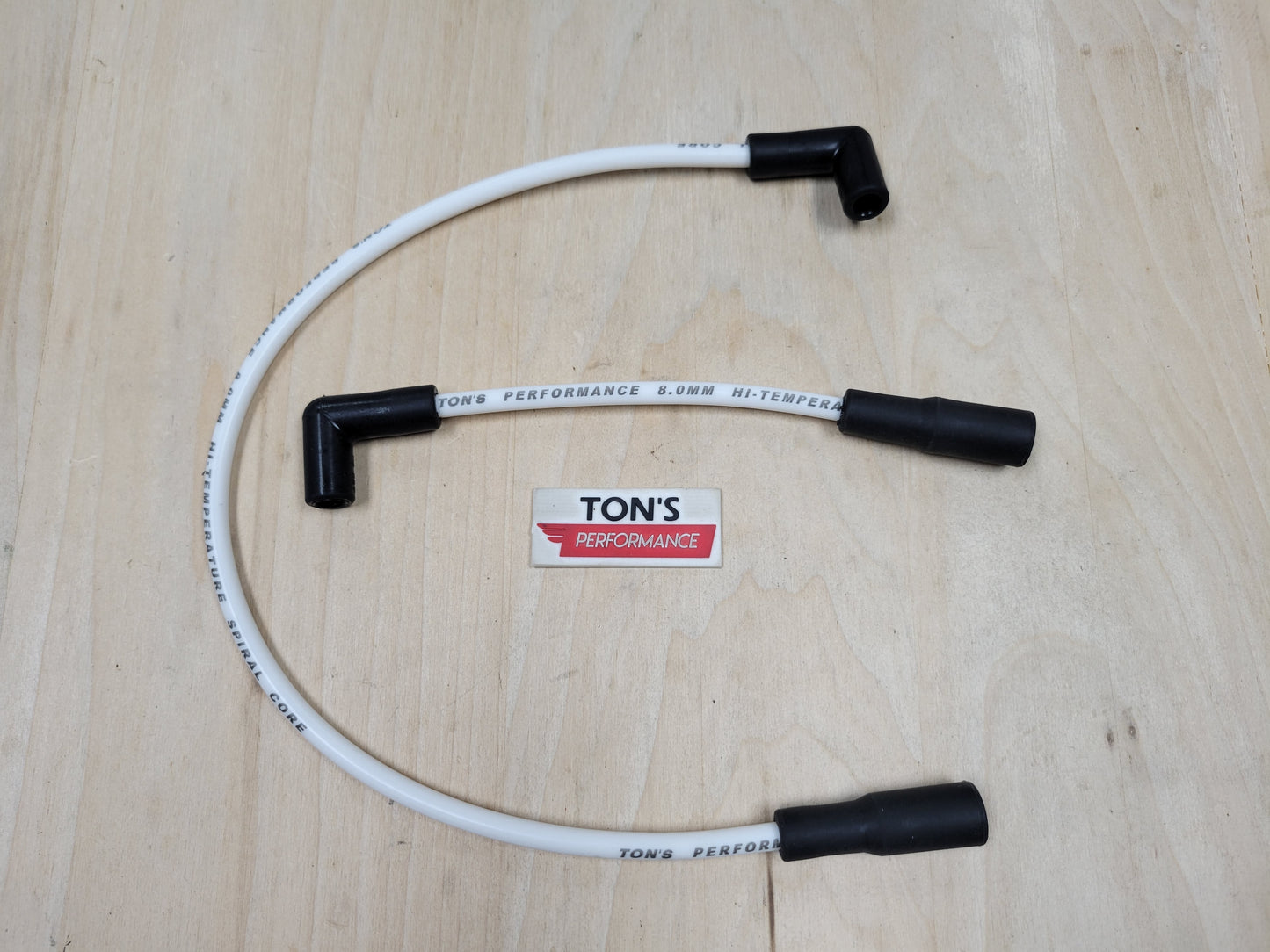 Ton's 8mm Spark Plug Wires - Harley Dyna Softail 1999 - 2017 / PAIR OF REPLACEMENT OEM LENGTH WIRES