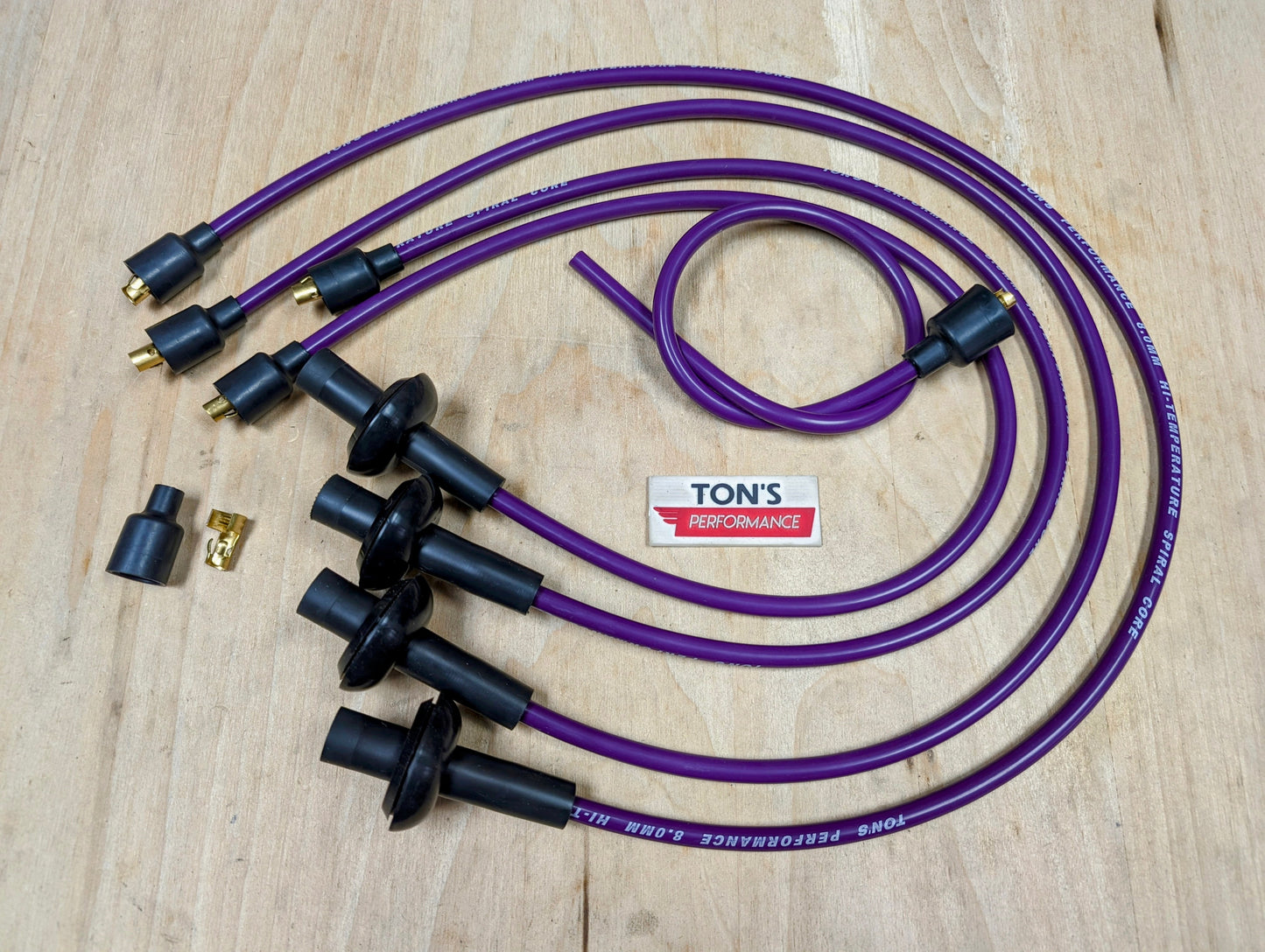 Ton's 8mm Silicone Spark Plug Ignition Wire Kit Aircooled VW Bug Spiral Core