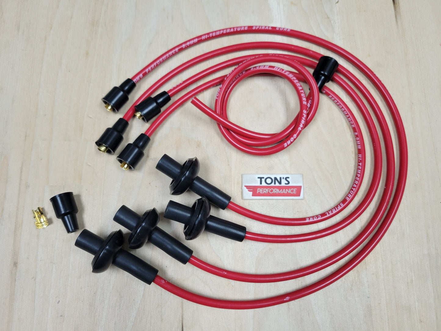 Ton's 8mm Silicone Spark Plug Ignition Wire Kit Aircooled VW Bug Spiral Core