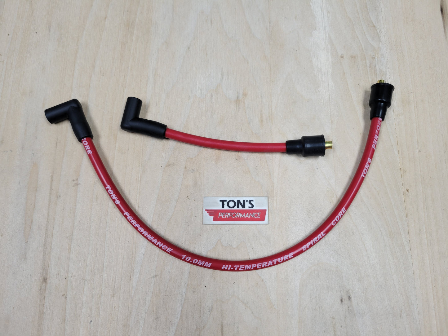 Ton's 10mm Spark Plug Wires - Harley Dyna Softail 1986 - 1998 / PAIR OF REPLACEMENT OEM LENGTH WIRES
