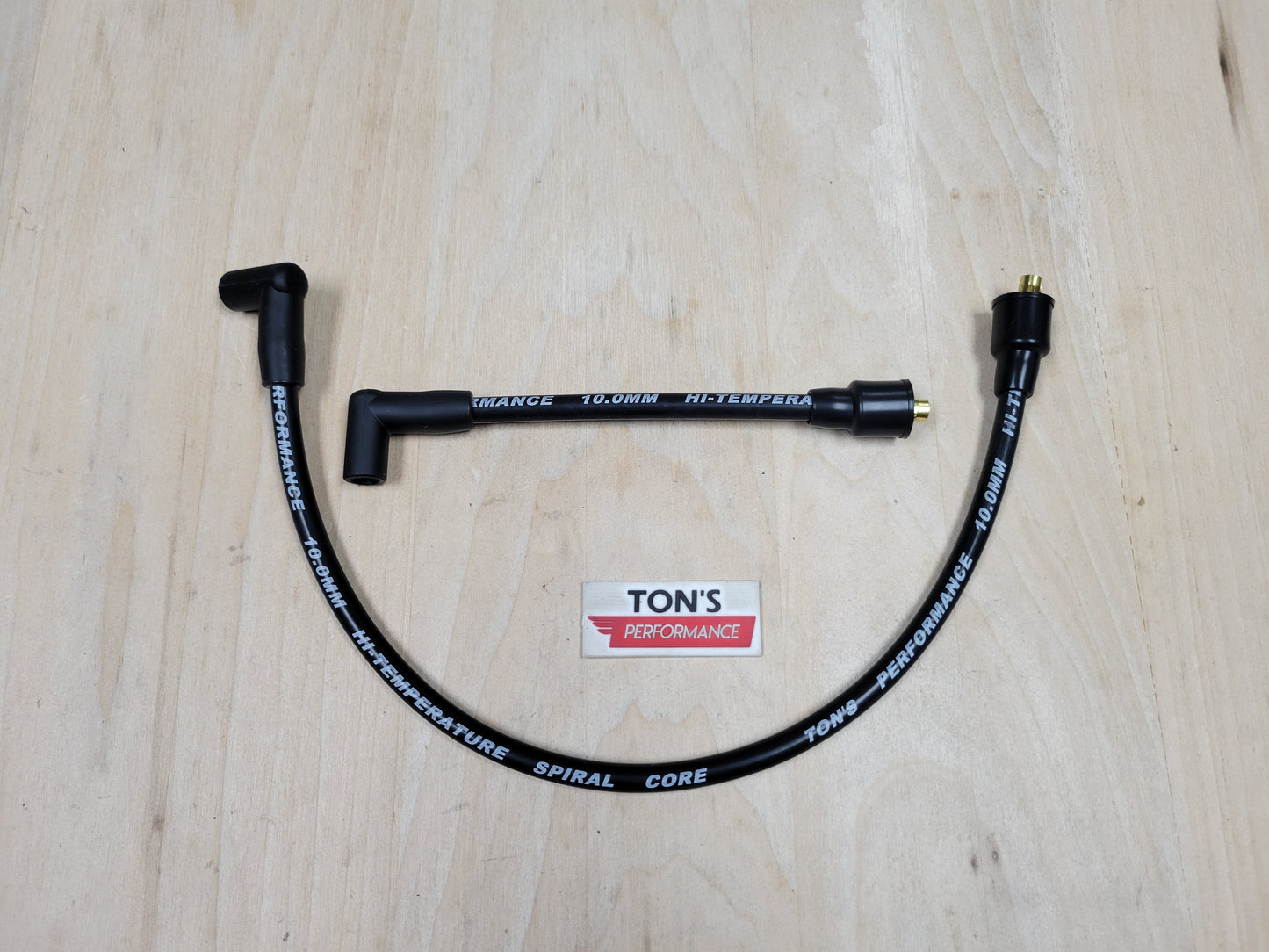 Ton's 10mm Spark Plug Wires - Harley Dyna Softail 1986 - 1998 / PAIR OF REPLACEMENT OEM LENGTH WIRES