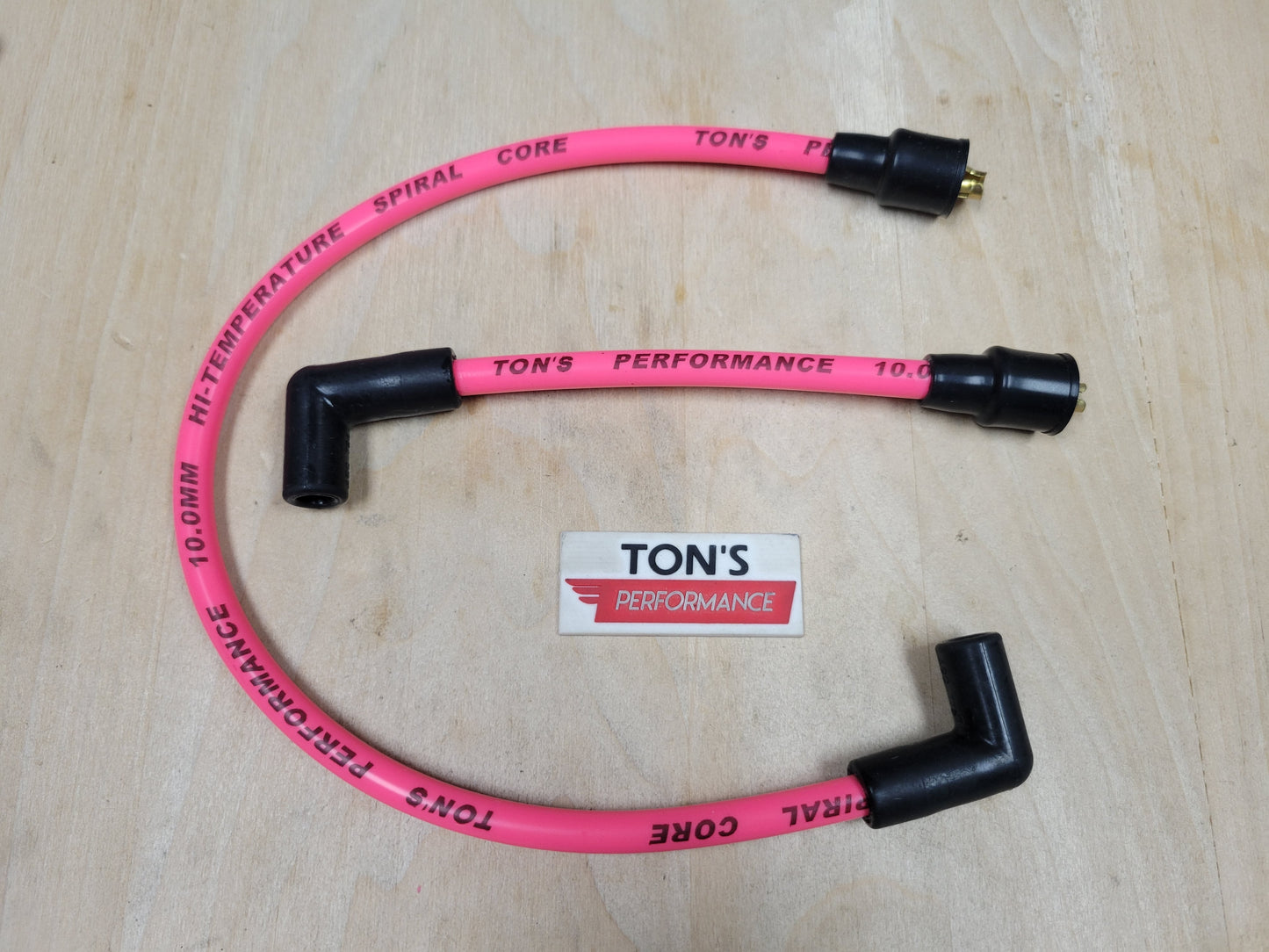 Ton's 10mm Spark Plug Wires - Harley Dyna Softail 1986 - 1998 / PAIR OF REPLACEMENT OEM LENGTH WIRES