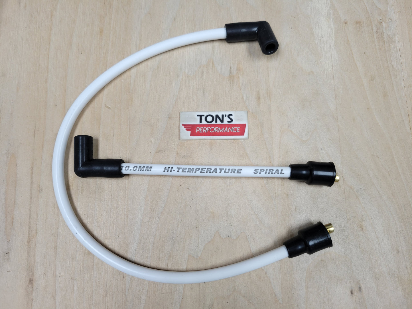 Ton's 10mm Spark Plug Wires - Harley Dyna Softail 1986 - 1998 / PAIR OF REPLACEMENT OEM LENGTH WIRES
