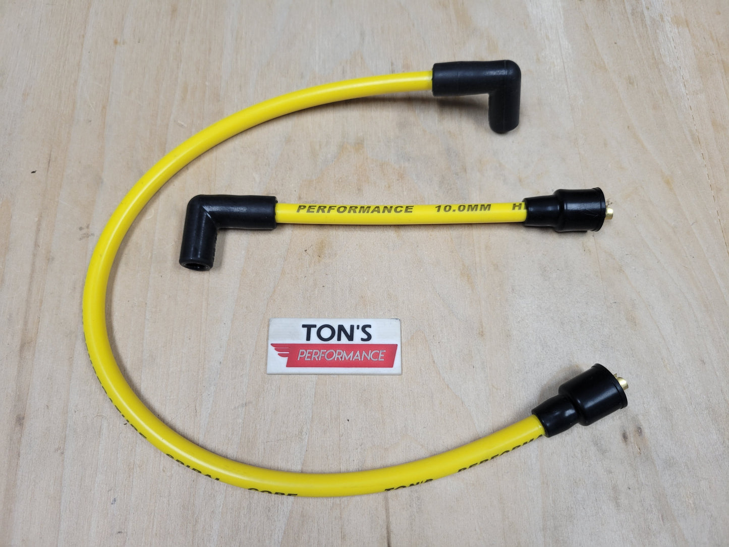 Ton's 10mm Spark Plug Wires - Harley Dyna Softail 1986 - 1998 / PAIR OF REPLACEMENT OEM LENGTH WIRES