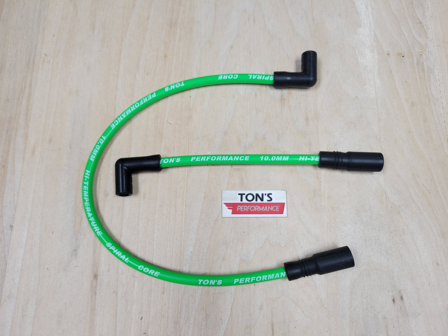 Ton's 10mm Spark Plug Wires - Harley Dyna Softail 1999 - 2017 / PAIR OF REPLACEMENT OEM LENGTH WIRES