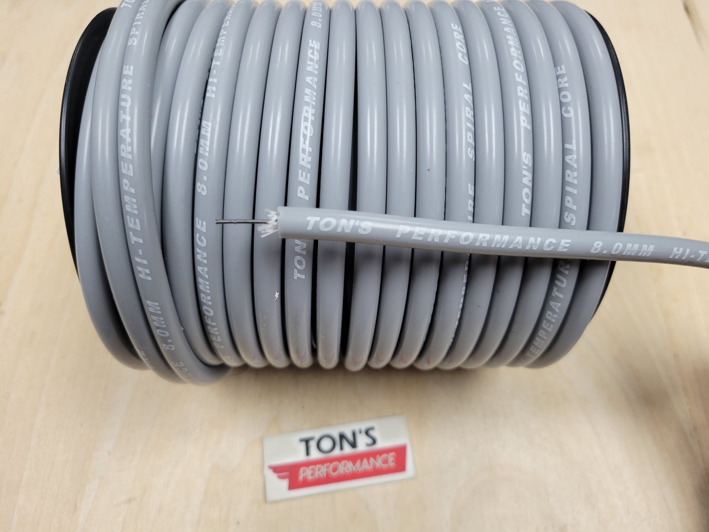 Ton's Performance 8mm Spiral Suppression Core 100% Silicone Spark Plug wire [Sold By The Foot]
