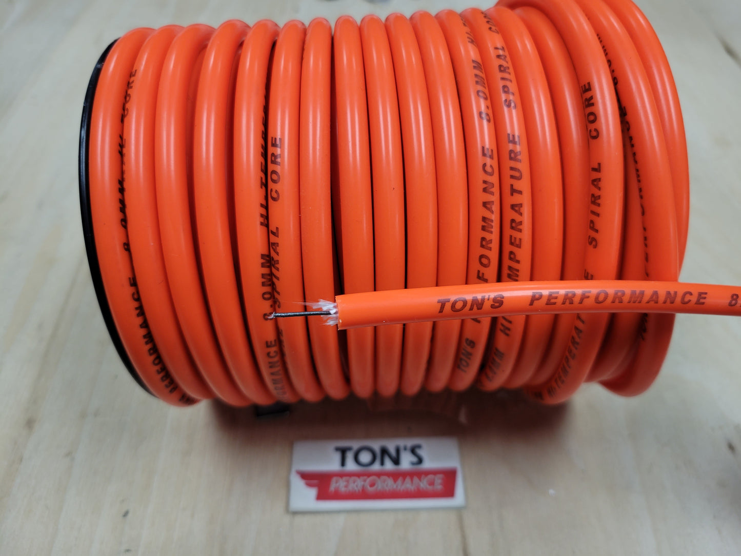 Ton's Performance 8mm Spiral Suppression Core 100% Silicone Spark Plug wire [Sold By The Foot]