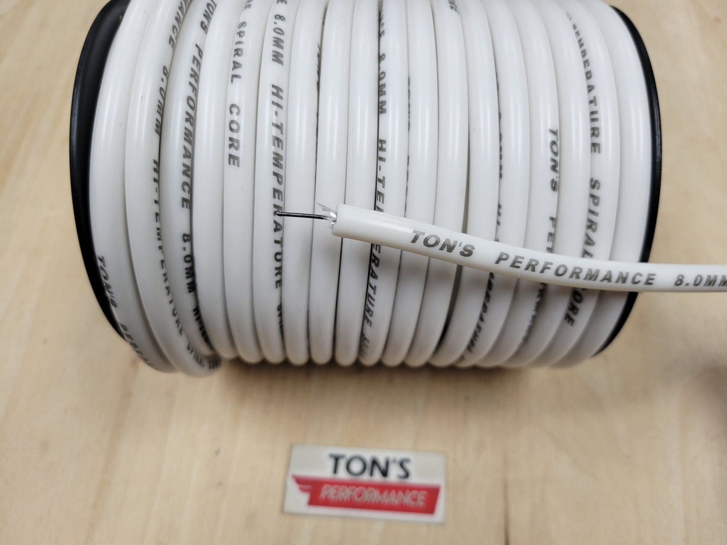 Ton's Performance 8mm Spiral Suppression Core 100% Silicone Spark Plug wire [Sold By The Foot]