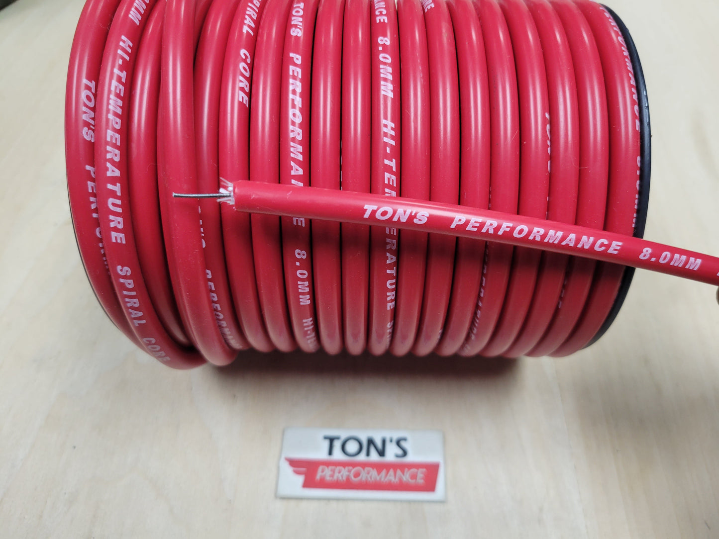 Ton's Performance 8mm Spiral Suppression Core 100% Silicone Spark Plug wire [Sold By The Foot]
