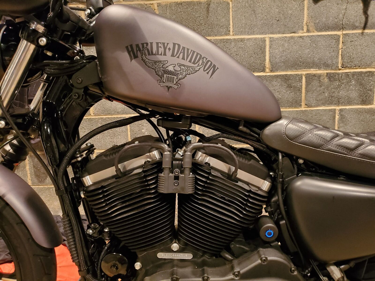 Cloth Braided Plug Wires Harley Sportster 2007+ / PAIR OF SHORT WIRES FOR RELOCATED COIL